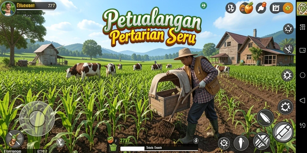 Tampilan gameplay <strong>2757</strong> yang menampilkan aktivitas pertanian seru.