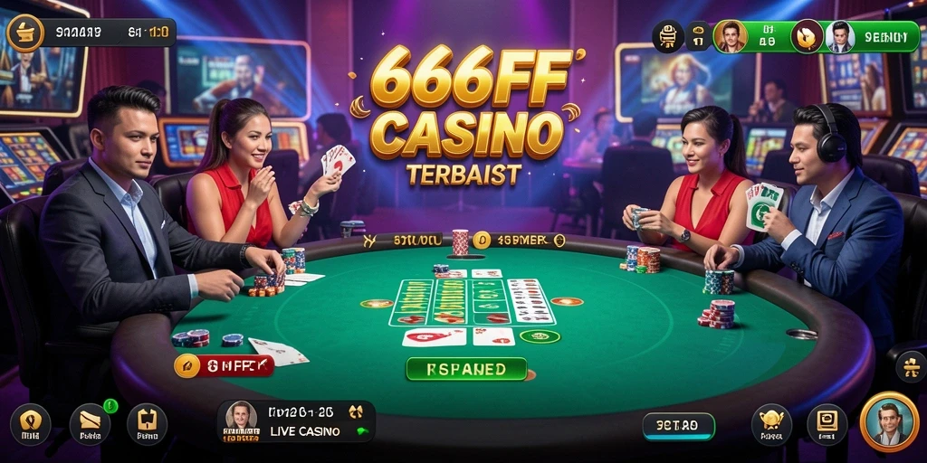 Screenshot gameplay 666FF yang menampilkan dealer dan interaksi pemain.