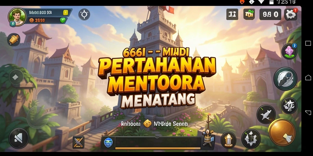 Tampilan menegangkan dari permainan Tower Defense di 666I.
