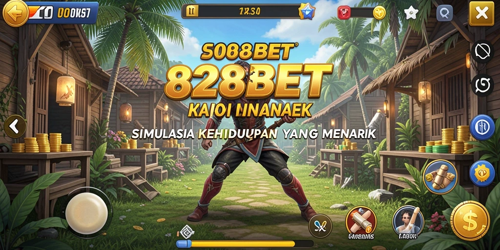 Screenshot utama 828BET menampilkan gameplay yang seru dan interaktif.