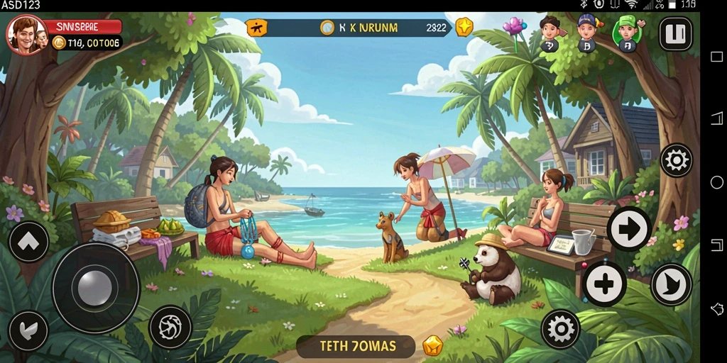 Screenshot menunjukkan aksi seru dari gameplay casual ASD123.