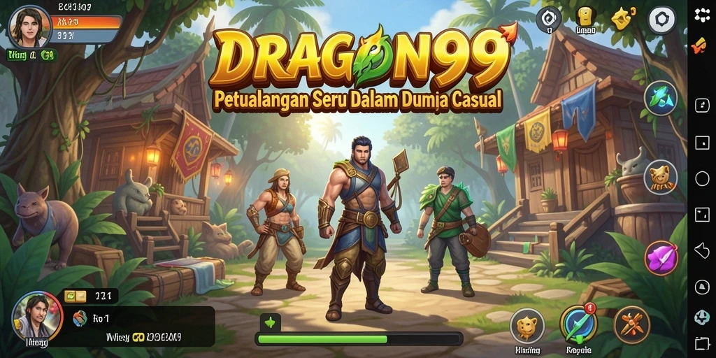 Tampilan gameplay seru dari DRAGON99 dengan karakter dan tantangan menarik.