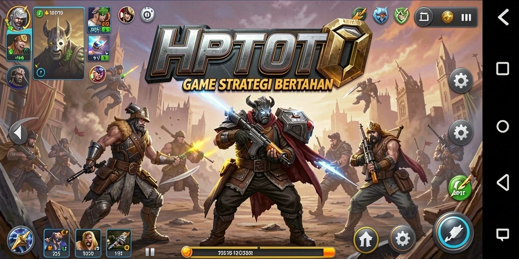 Screenshot HPTOTO menampilkan aksi seru dalam pertempuran strategi.