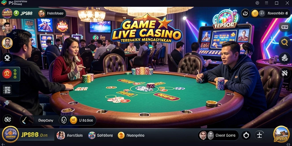 Gameplay mendebarkan JPS88 dengan dealer langsung di Live Casino.