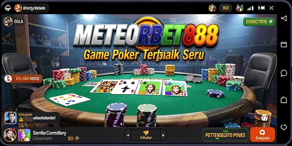 Tampilan menarik dari gameplay Poker di METEORBET88.