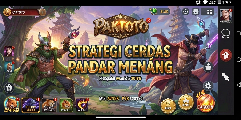 Tangkapan layar menunjukkan pertarungan strategis yang menegangkan dalam PAKTOTO.