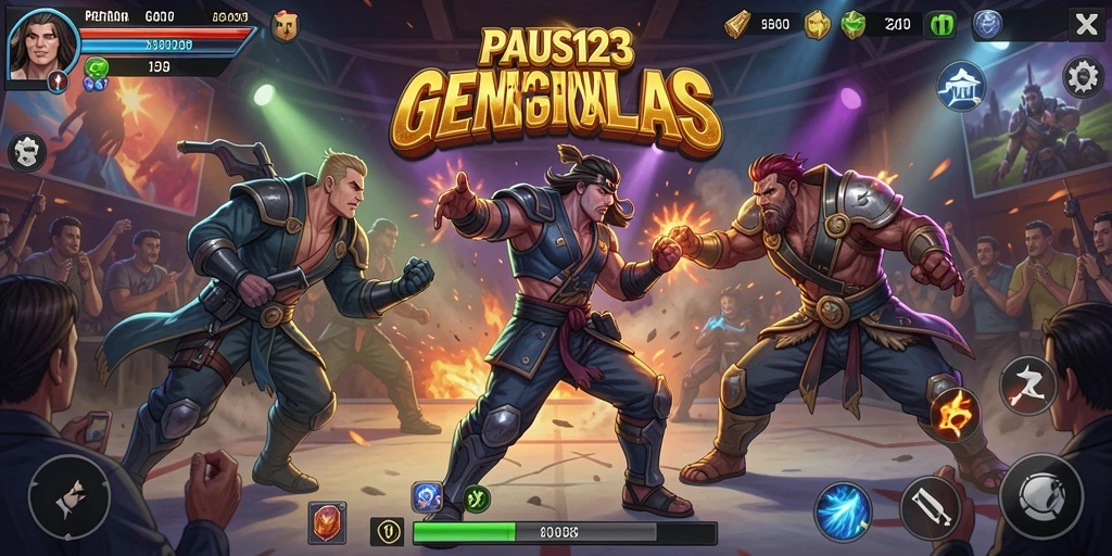 Tampilan gameplay PAUS123 yang mendebarkan saat pertarungan berlangsung.
