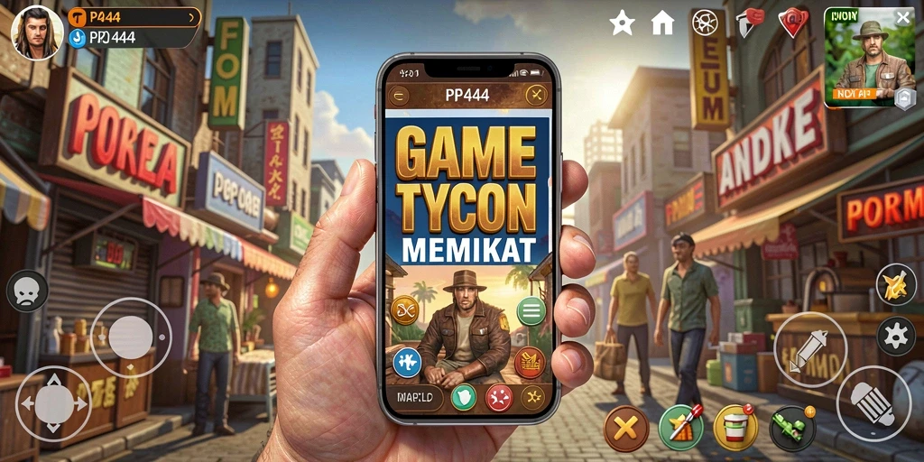 Tangkapan layar gameplay PP444 yang menunjukkan aksi Tycoon yang seru.