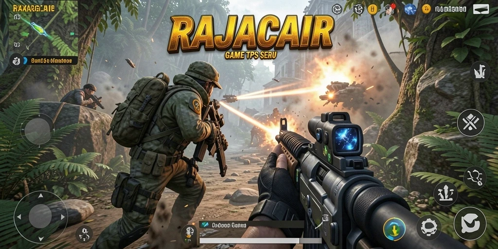 Tampilan gameplay RAJACAIR dengan aksi TPS yang mendebarkan.