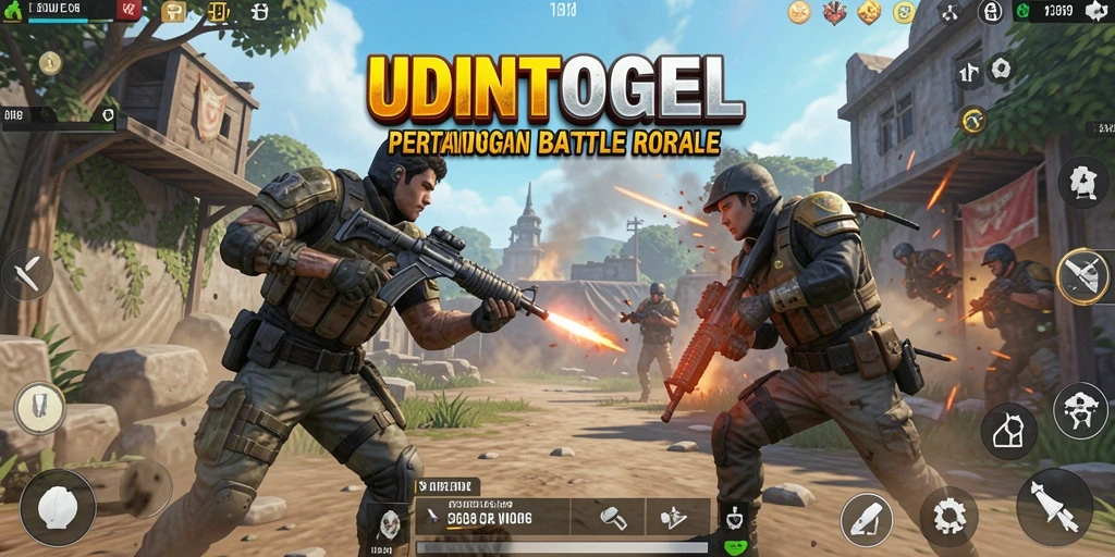 Gameplay seru dan memukau dalam UDINTOGEL Battle Royale.