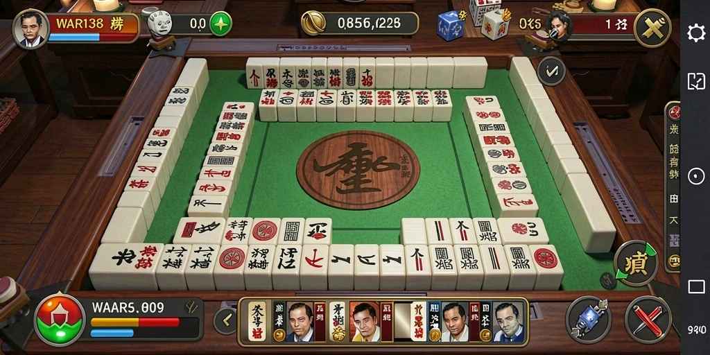 Tampilan gameplay menarik dari WAR138 yang menggambarkan Mahjong.