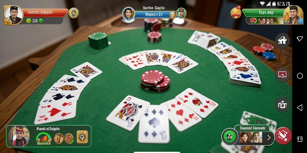 Tampilan gameplay seru Z18 dengan kartu Gaple yang menarik.