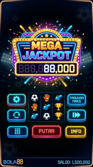 Screenshot menunjukkan berbagai permainan yang tersedia di aplikasi bola88.